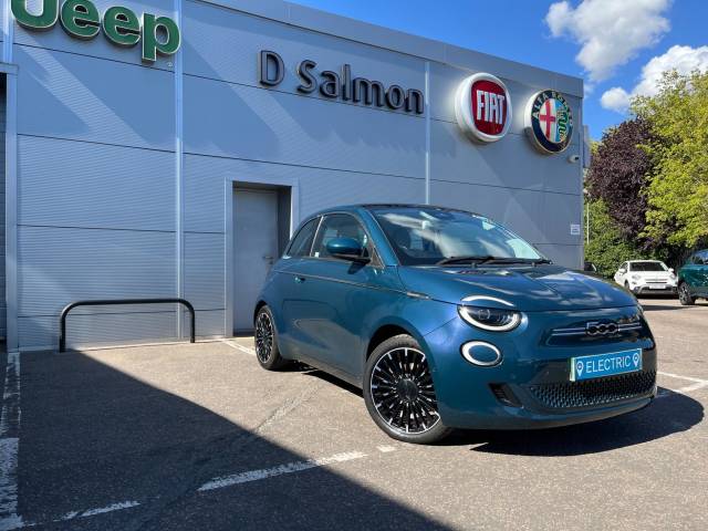 Fiat 500e 42kWh La Prima Auto 3dr Hatchback Electric Ocean Green