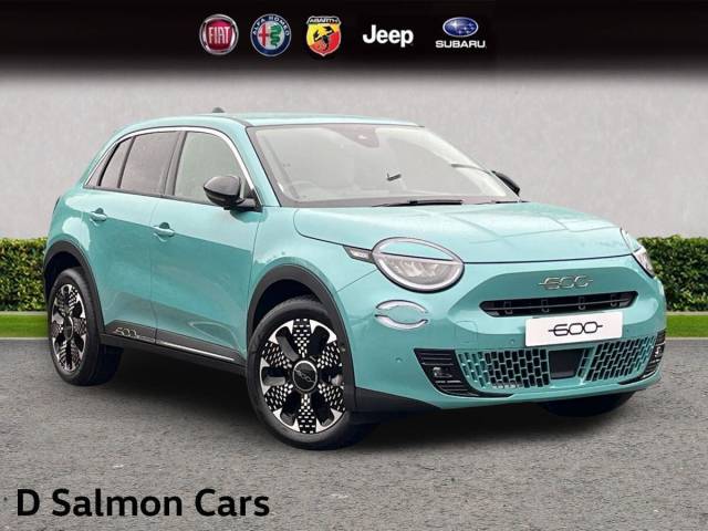 Fiat 600 1.2 MHEV La Prima SUV 5dr Petrol Hybrid e-DCT Euro 6 (s/s) (100 ps) Hatchback Hybrid Sky Blue