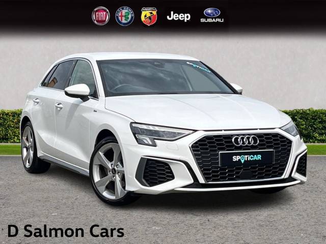 Audi A3 1.5 TFSI 35 S line Sportback S Tronic Euro 6 (s/s) 5dr Hatchback Petrol Ibis White