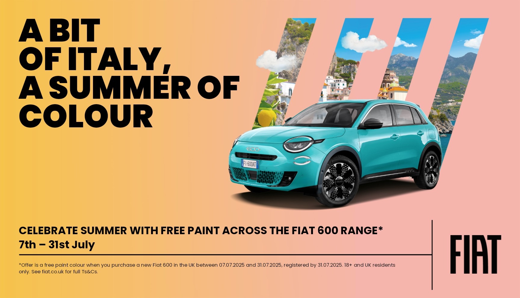 Fiat 600 Hybrid Free Paint in July!
