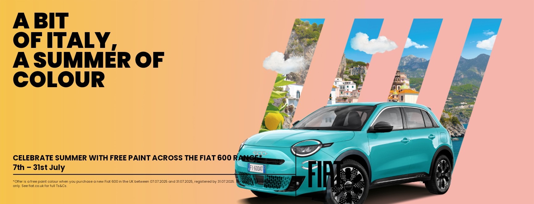 Fiat 600 Hybrid Free Paint in July!