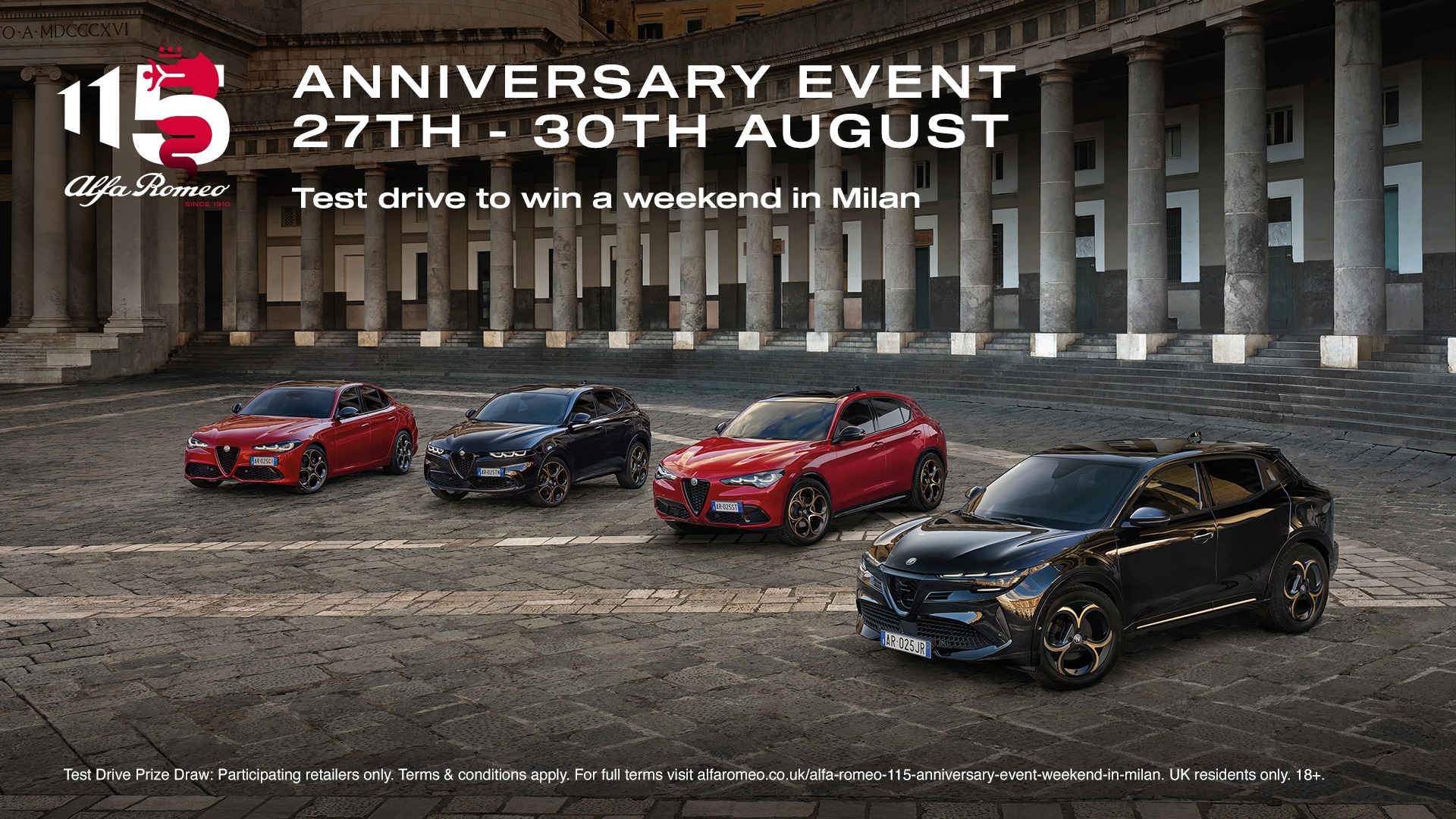 Alfa Romeo 115th Anniversary - Win a weekend in Milan!