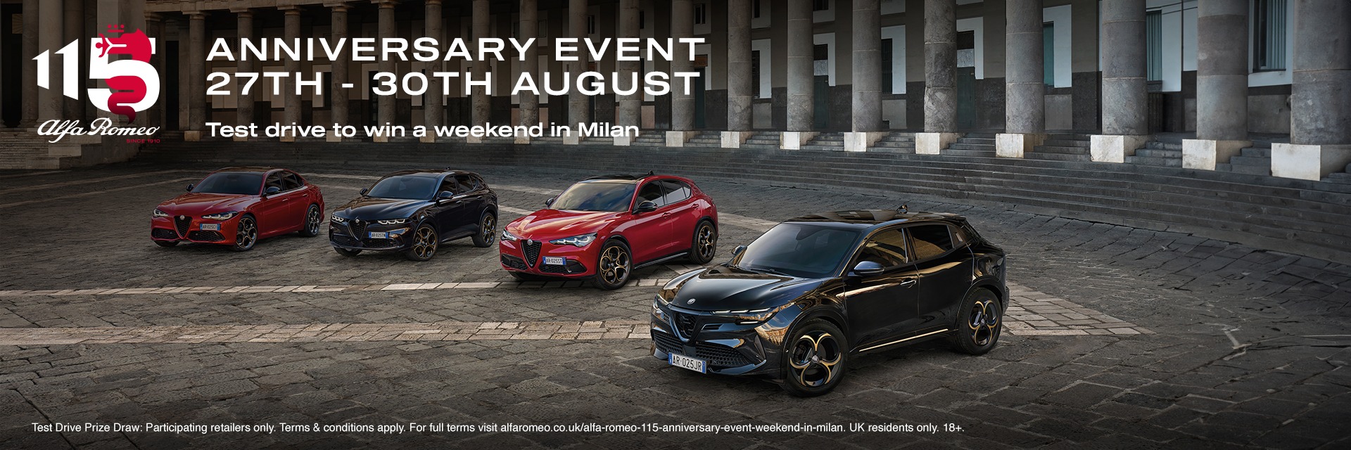 Alfa Romeo 115th Anniversary - Win a weekend in Milan!