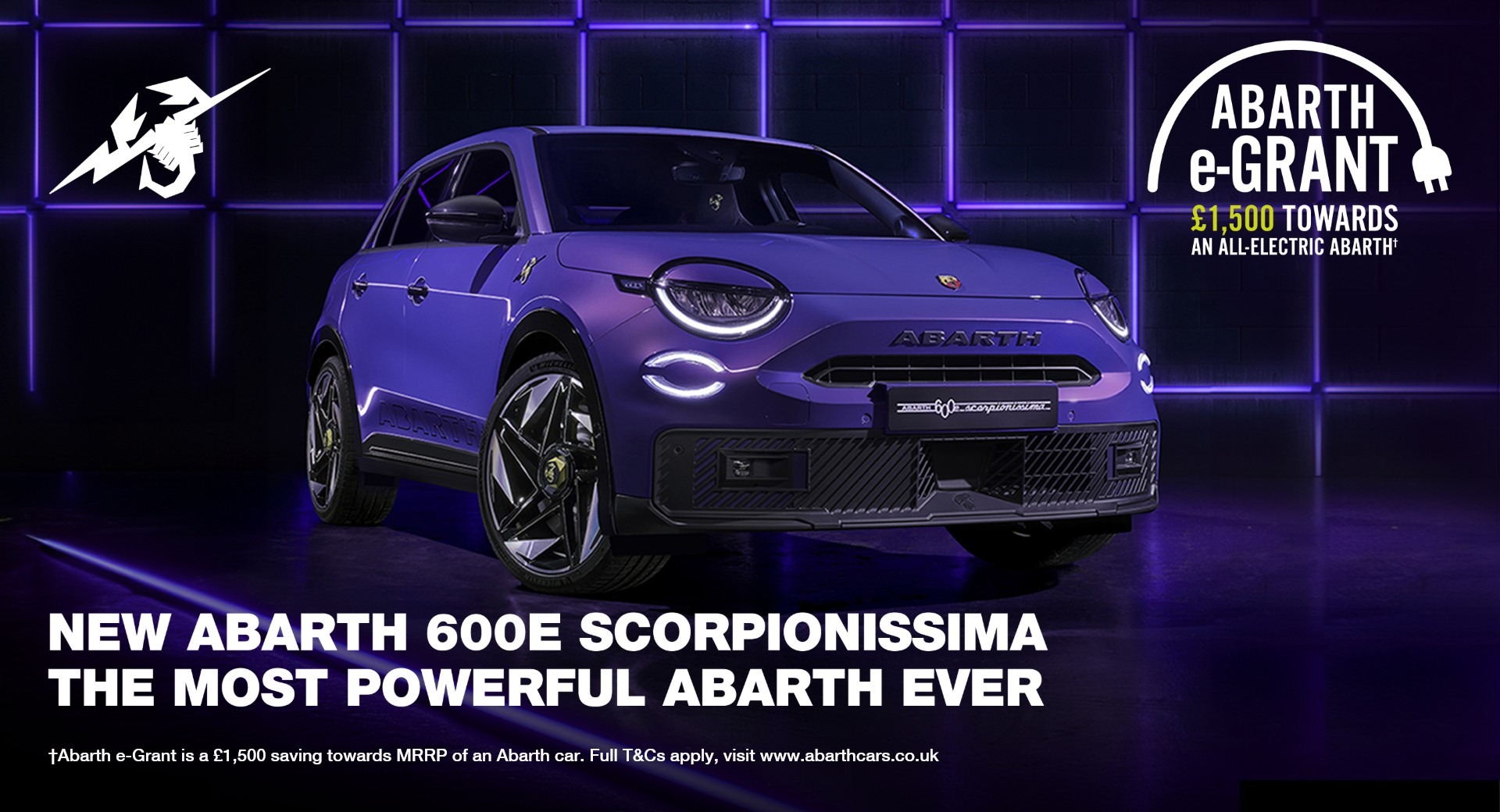 All New Abarth 600E - £1500 E-Grant!