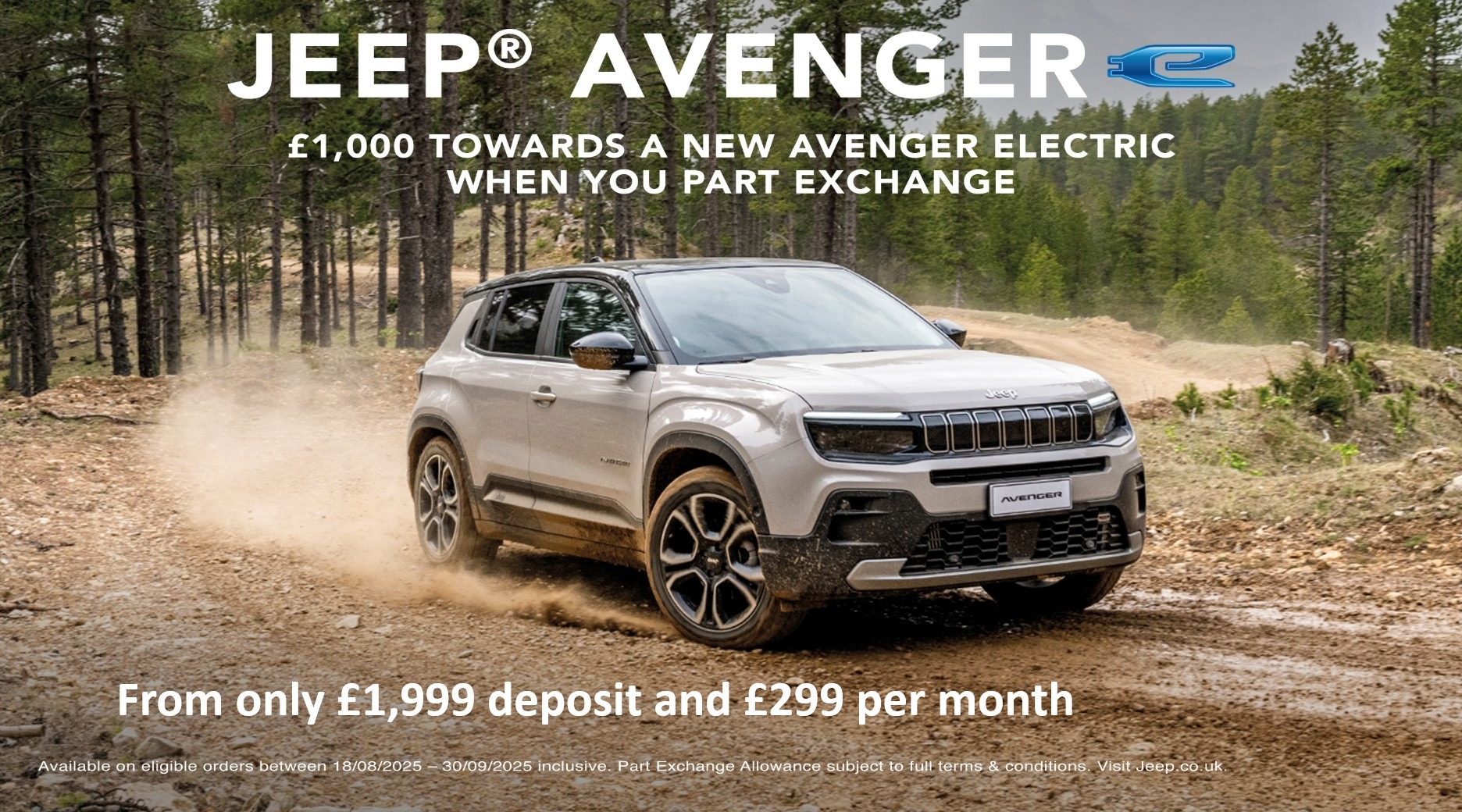 Avenger Electric Summit - £1,999 Deposit, £299 Per Month!