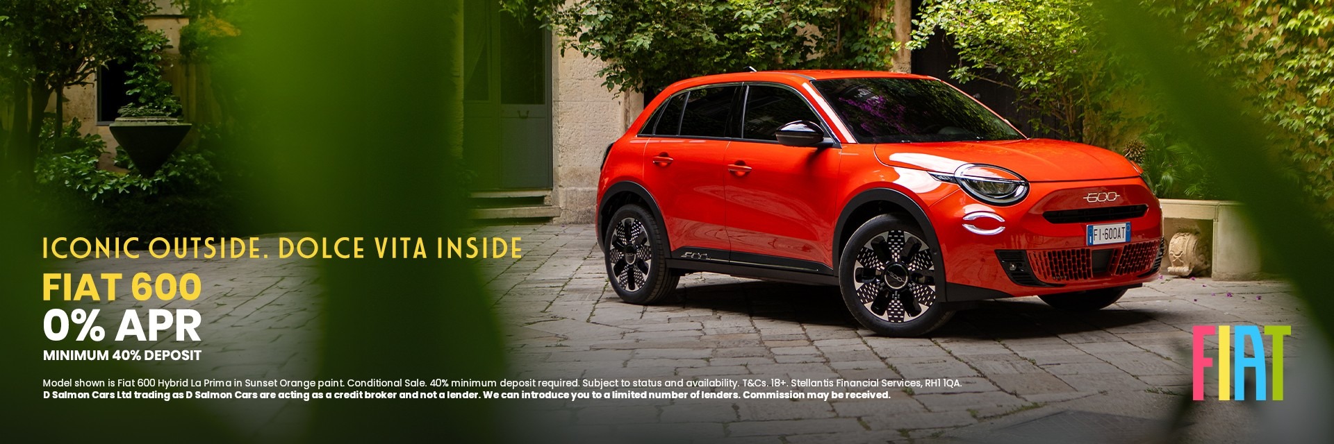 Fiat 600E and Hybrid 0% APR Representative Plus £1,500 E-Grant
