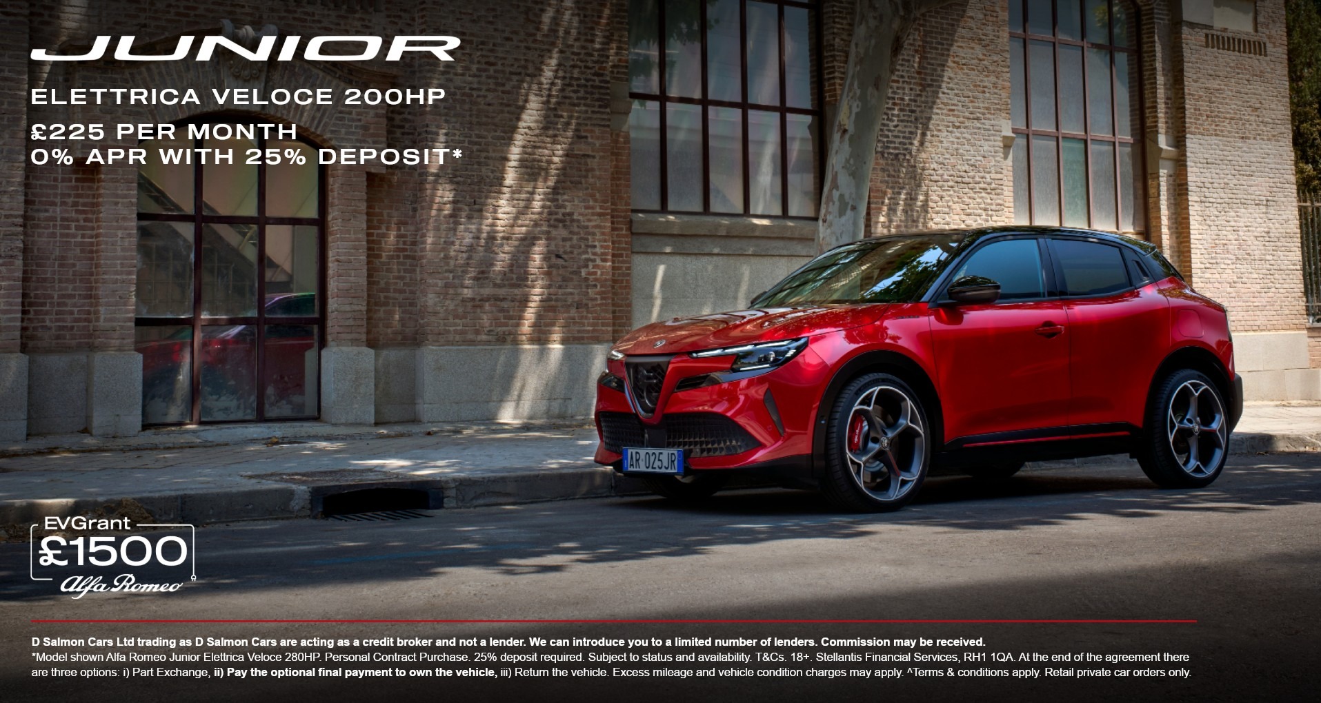Junior Elettrica Veloce 0% APR plus £1,500 EV Grant!