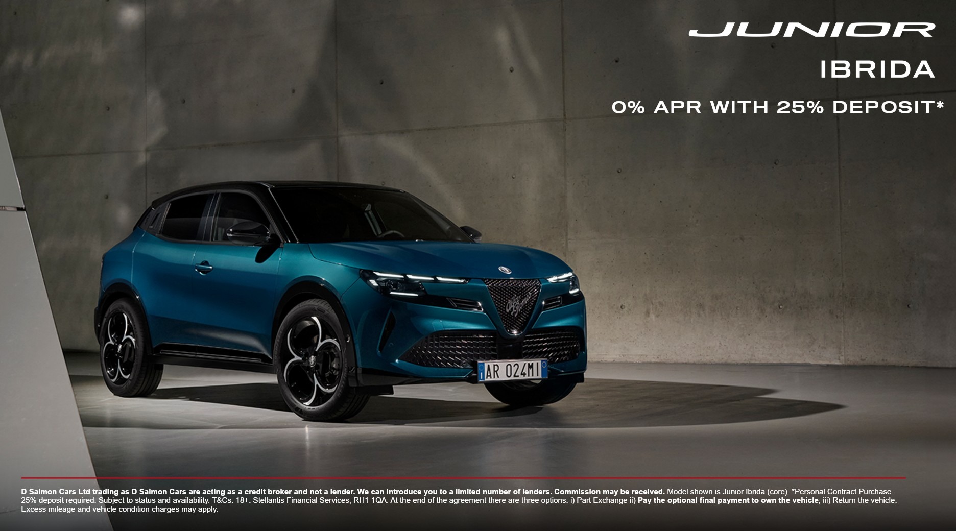 Junior Ibrida 0% APR with £500 Part Ex Bonus