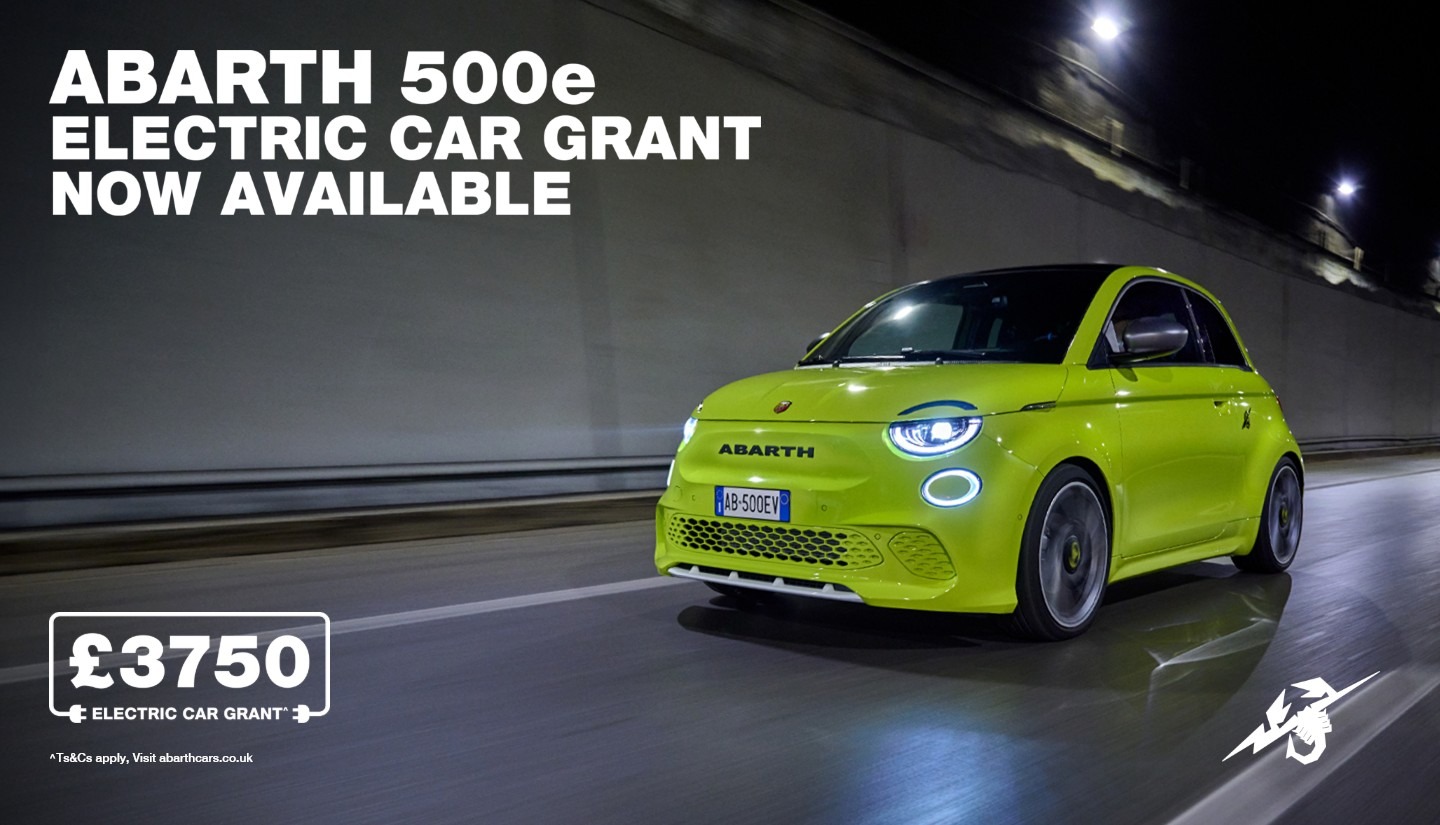 Abarth 500E - £3,750 E-Grant!